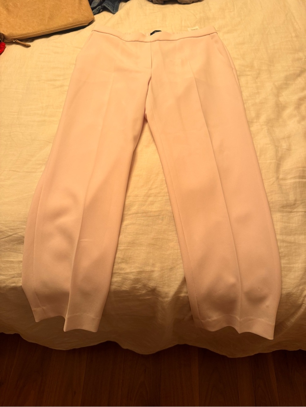 Theory Soft Pink Straight-Leg Dress Pants